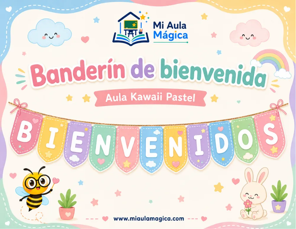 Banner de bienvenida para ambientar el aula