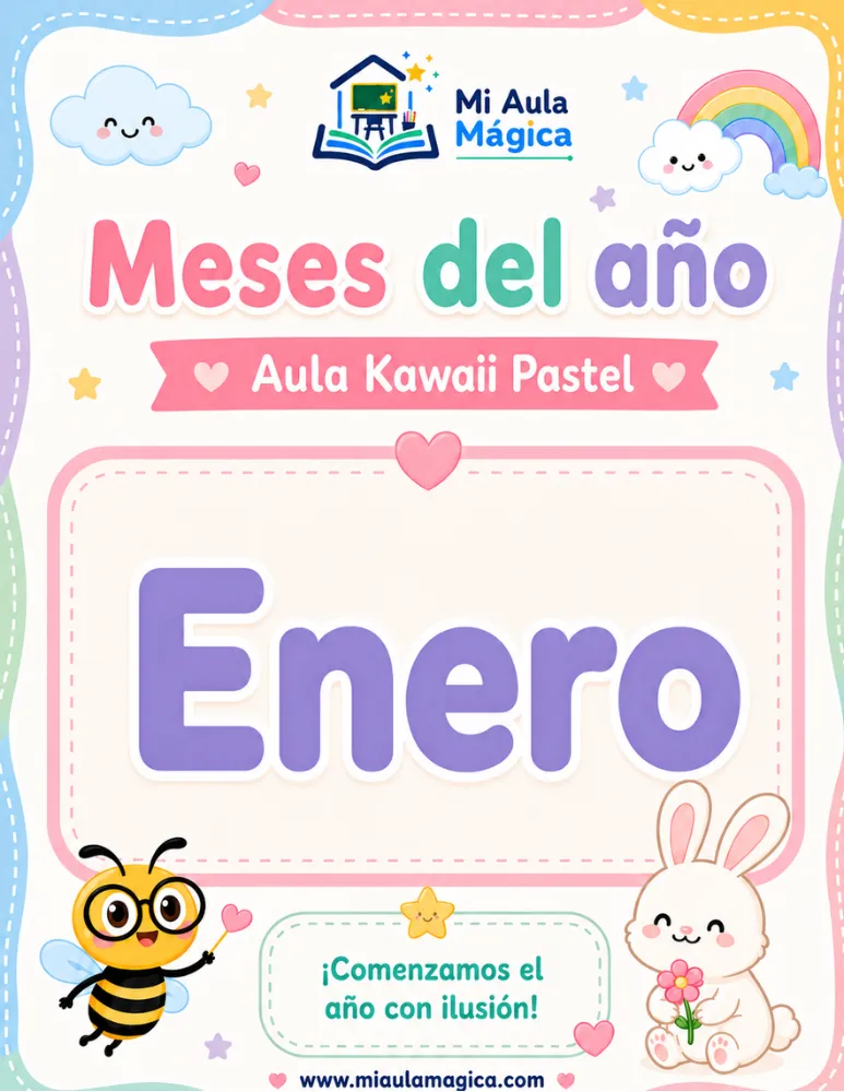Meses del año para ambientar el aula y organizar el calendario