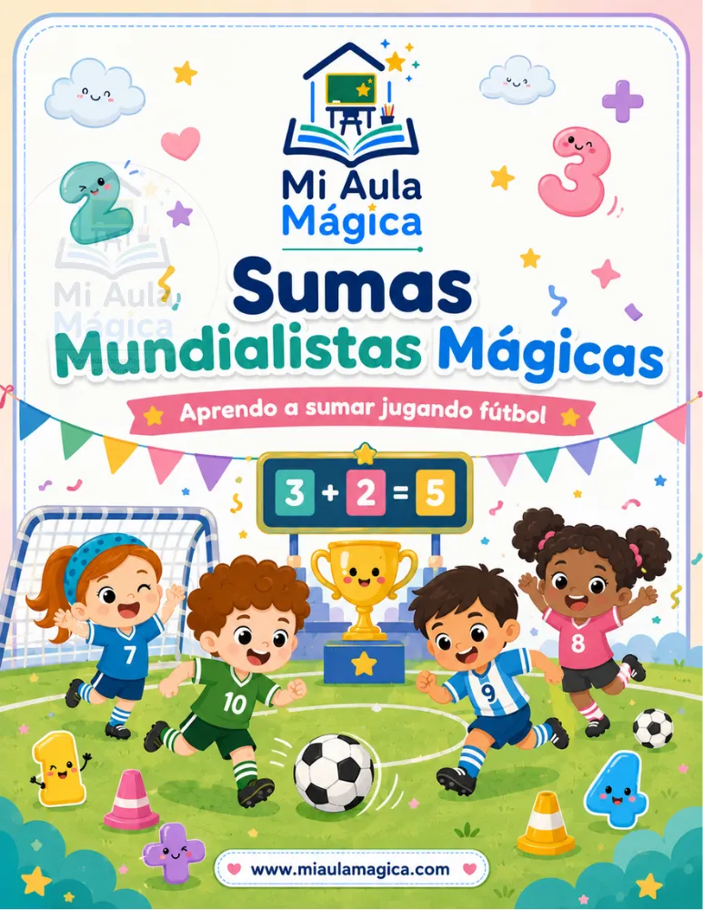 Sumas mundialistas para practicar sumas sencillas en el aula