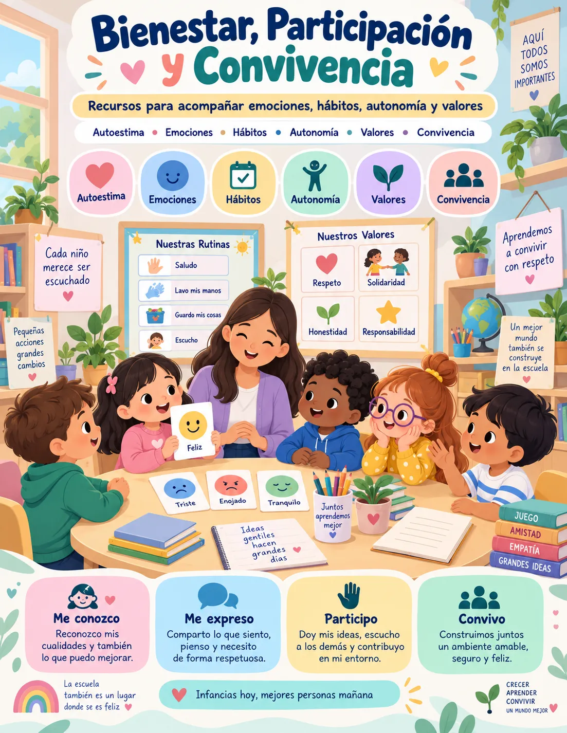 Desarrollo integral y valores: recursos para acompañar el bienestar, la autonomía y la convivencia